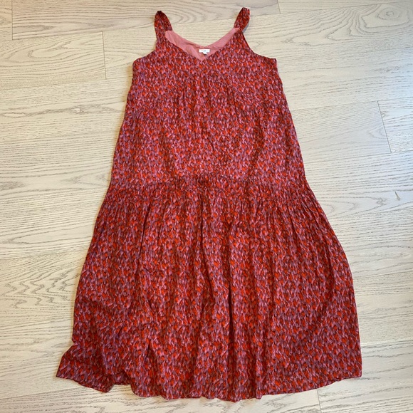 JOIE Tea Rose Maxi Midi Sundress, Tiered, Coral Dress, Cotton, Women’s US S - Picture 9 of 11